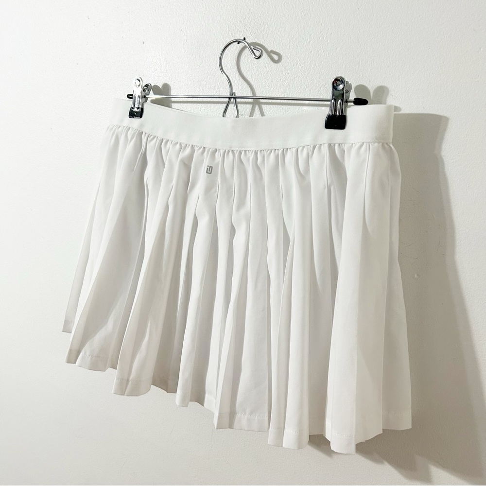 Ideology White Pleated Mini Tennis Skirt Short Lining Elasticized Waistband 🤍🎾 - Picture 4 of 10